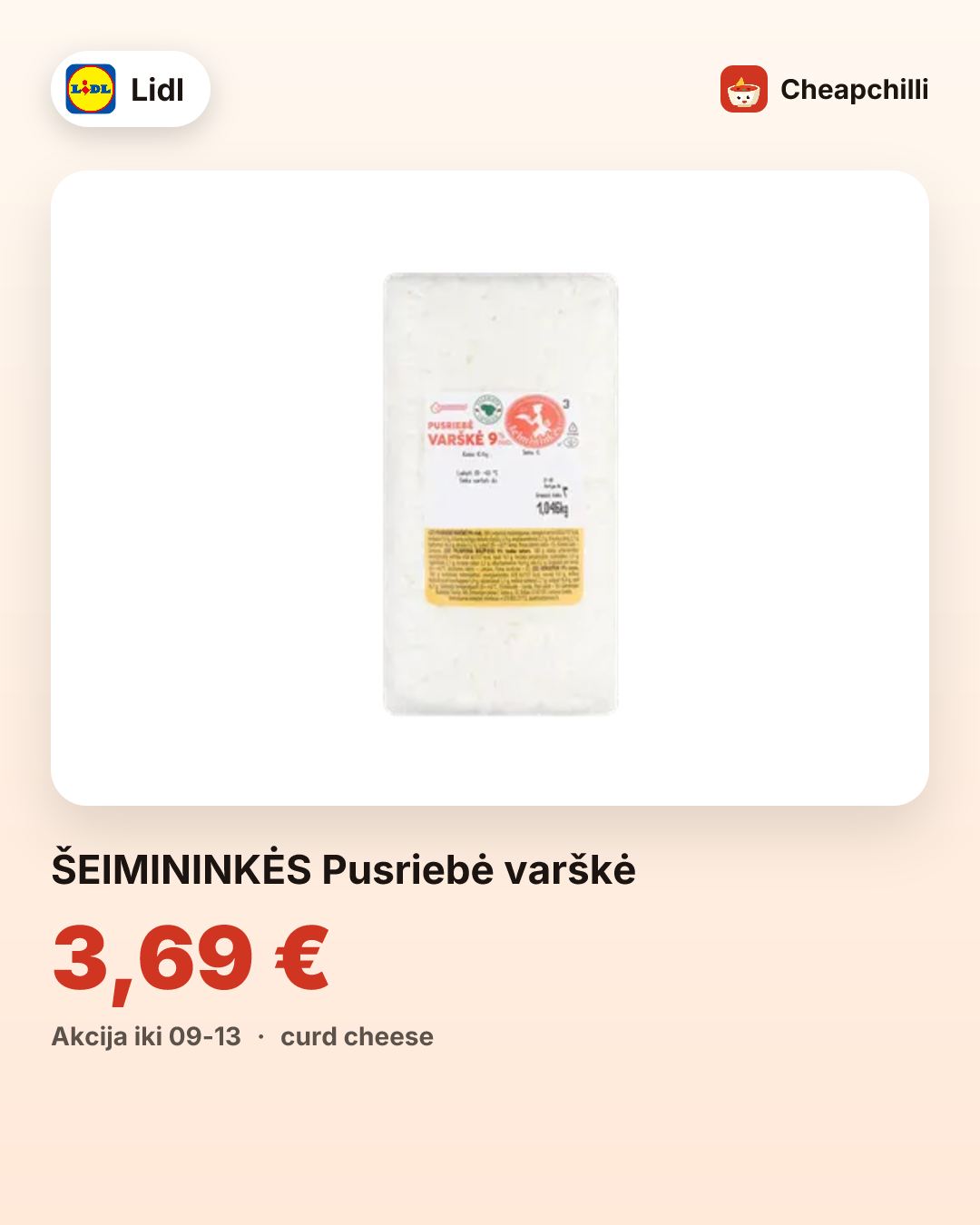 ŠEIMININKĖS Pusriebė varškė